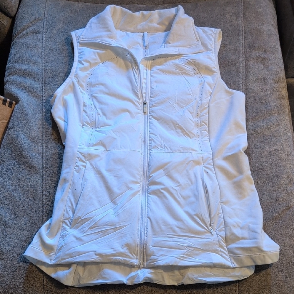 White Zip-Up Vest